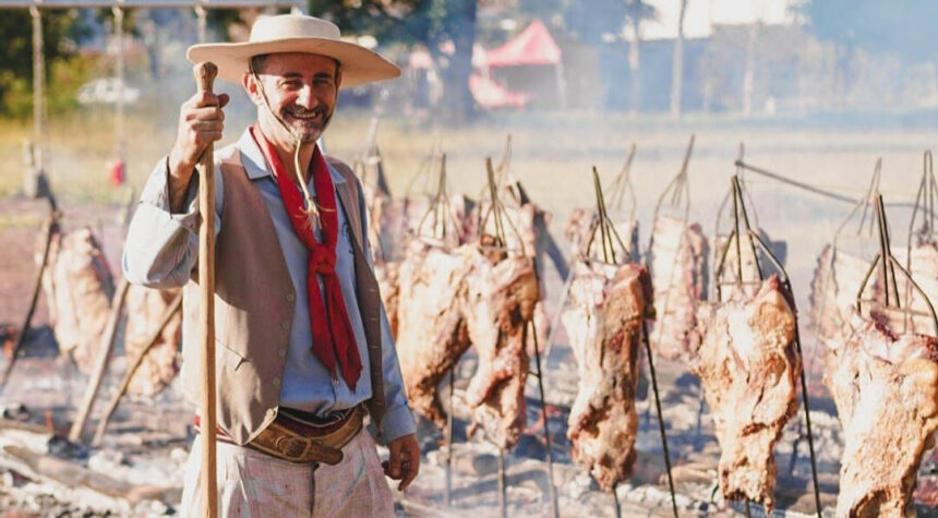 Churrasco gaúcho com costela de chão